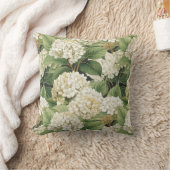 Hydrangea watercolour floral Boho retro flowers クッション (ブランケット)