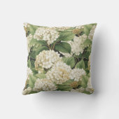 Hydrangea watercolour floral Boho retro flowers クッション (裏面)
