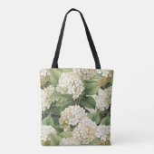 Hydrangea watercolour floral Boho retro flowers トートバッグ (裏面)