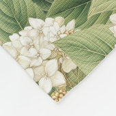 Hydrangea watercolour floral Boho retro flowers フリースブランケット (角)