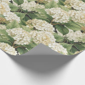 Hydrangea watercolour floral Boho retro flowers ラッピングペーパー (角)