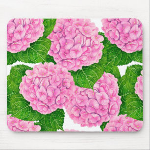 Hydrangea waterolor pattern マウスパッド
