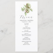 Hydrangea Wedding Menus  メニュー (正面)