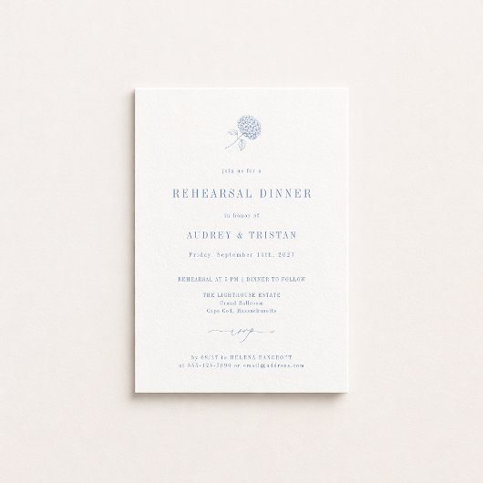 HYDRANGEA Wedding Rehearsal Dinner 案内状