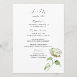 Hydrangea Wedding Table Decor | Menu メニュー
