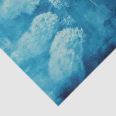 HydrangeasフローラChic Blueティール(緑がかった色)ヴィンテージテクスチャ 薄葉紙 (詳細)