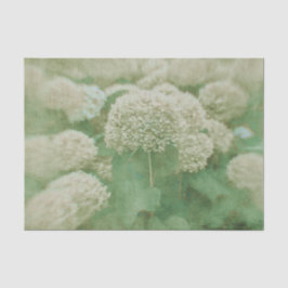 HydrangeasフローラGreen Whiteテクスチャヴィンテージ 薄葉紙