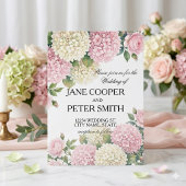 Hydrangeas and roses Budget Wedding Invitation 招待状