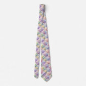  Hydrangeas & Diamonds | Pastel Rainbow Neck Tie ネクタイ (裏面)