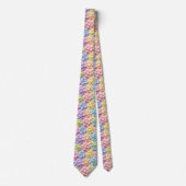  Hydrangeas & Diamonds | Pastel Rainbow Neck Tie ネクタイ (正面)