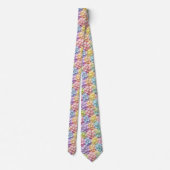  Hydrangeas & Diamonds | Pastel Rainbow Neck Tie ネクタイ (裏面)