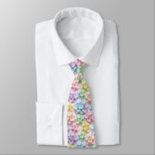  Hydrangeas & Diamonds | Pastel Rainbow Neck Tie ネクタイ (タイ)