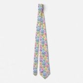  Hydrangeas & Diamonds | Pastel Rainbow Neck Tie ネクタイ (裏面)