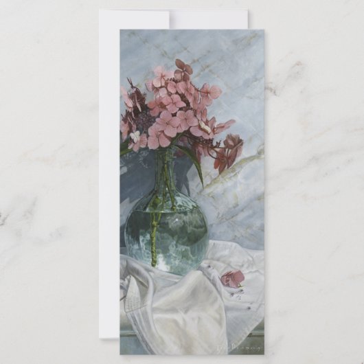 Hydrangeas in Sea Glass Greeting Card (正面)