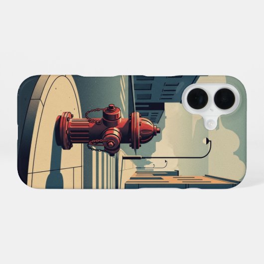 Hydrant on Quiet Street iPhone 16ケース (裏面横)
