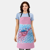 Hydrated Flamingo エプロン (着用した状態)