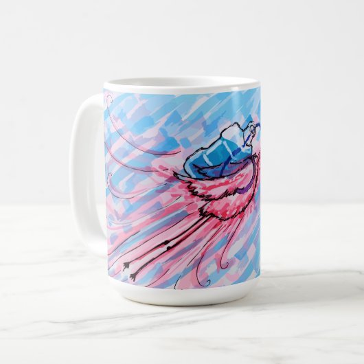 Hydrated Flamingo コーヒーマグカップ (正面左)