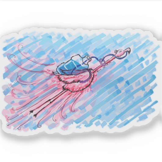 Hydrated Flamingo シール (正面)