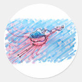 Hydrated Flamingo ラウンドシール (正面)