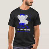 Hydrocephalus Awareness Blue Ribbon Cute Elephant  Tシャツ (正面)