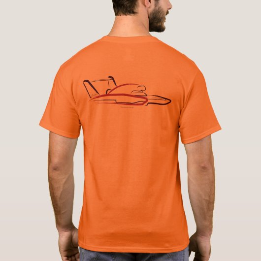 Hydroplane 01 Orange Back Tシャツ (裏面)