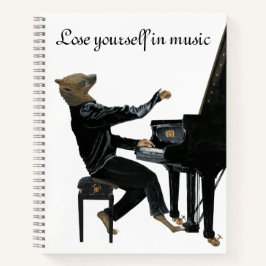 Hyenaピアノ音楽ピアニストファンタジーアートノート ノートブック