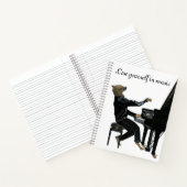 Hyenaピアノ音楽ピアニストファンタジーアートノート ノートブック (内部)