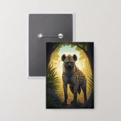 Hyena in a Forest Clearing 缶バッジ (正面/裏面)