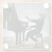 Hyena Piano Music Playerファンタジーアートガラスコースター ガラスコースター (裏面)