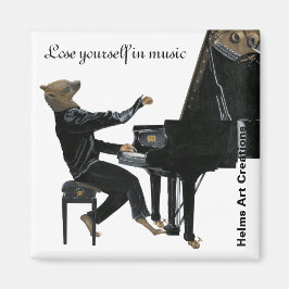 Hyena Piano Music Playerファンタジーアートボタンマグネット マグネット