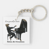 Hyena Piano Music PlayerファンタジーArt Keychain キーホルダー (裏面)