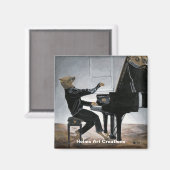 Hyena Piano Music PlayerファンタジーArt Magnet マグネット (正面/裏面)