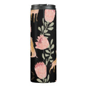 Hyena & Protea:暗いヴィンテージパターン タンブラー (裏面)