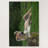 Hyena's Bliss Captured Nature'sスマイル ジグソーパズル (縦)