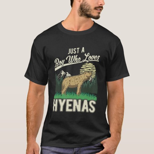 Hyenas Boy Hyenaを愛する少年1 Tシャツ (正面)