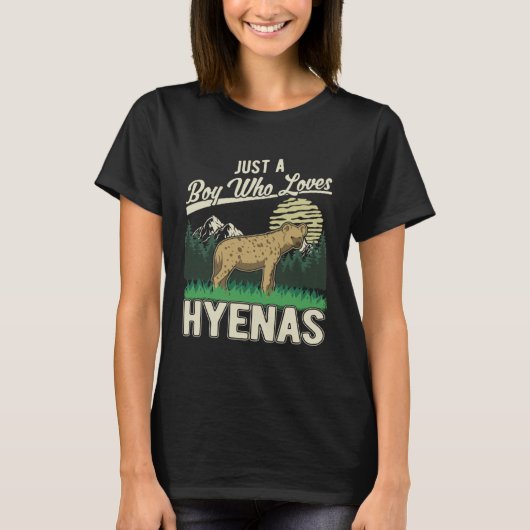 Hyenas Boy Hyenaを愛する少年1 Tシャツ (正面)