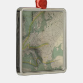Hyetographicの地図ヨーロッパ メタルオーナメント (右)