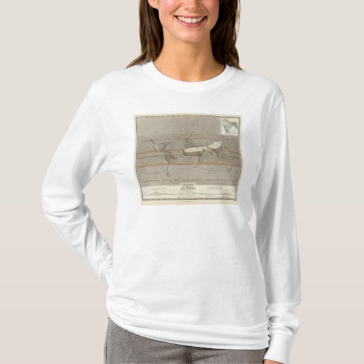 Hyetographic雨地図 Tシャツ (正面)