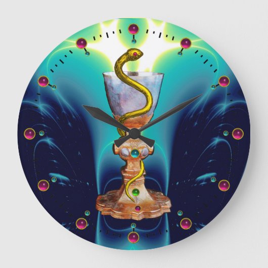 HYGEIAのボール、薬学 ラージ壁時計 (正面)