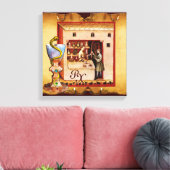 HYGEIAのモノグラムの薬、薬学のボール キャンバスプリント (インサイチュ (リビング))