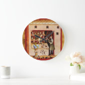 HYGEIAのモノグラムの薬、薬学のボール ラージ壁時計 (ホーム)