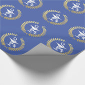 Hygeniaの記号のフェイクな金ゴールドのリースの薬剤師ボール ラッピングペーパー (角)