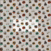 hyggeのアライグマ ファブリック (タイル)