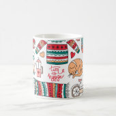 Hyggeの赤く白いマグ コーヒーマグカップ (中央)