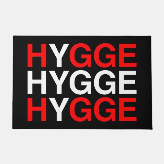 HYGGEデンマーク国旗 ドアマット (正面)