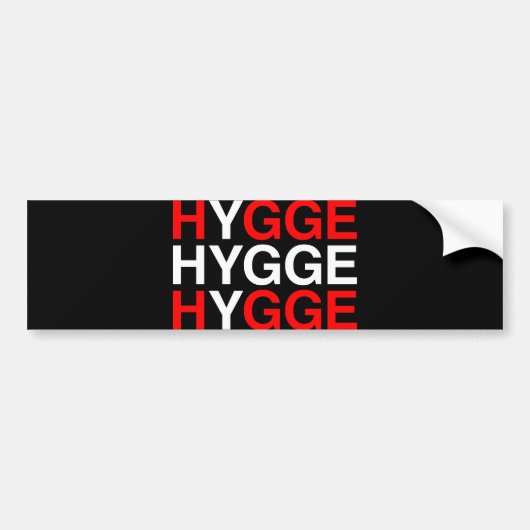 HYGGEデンマーク国旗 バンパーステッカー (正面)
