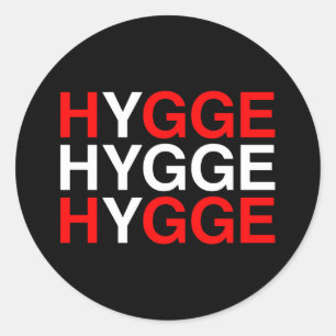 HYGGEデンマーク国旗 ラウンドシール