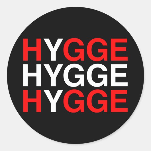HYGGEデンマーク国旗 ラウンドシール (正面)