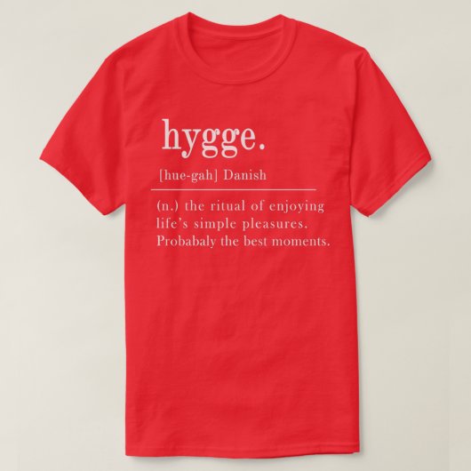 Hygge定義 Tシャツ (デザイン正面)