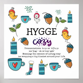 HYGGE – 意味と発音かわいいカスタム ポスター